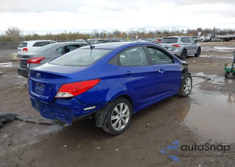 2014 Hyundai Accent Gls z USA, uszkodzony, nr VIN KMHCU4AE1EU757746